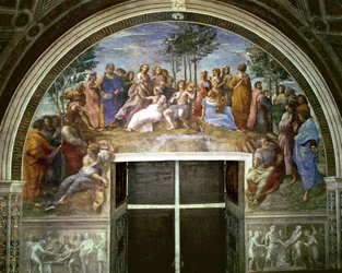 Parnassus, aus der Stanza della Segnatura, 1510-11